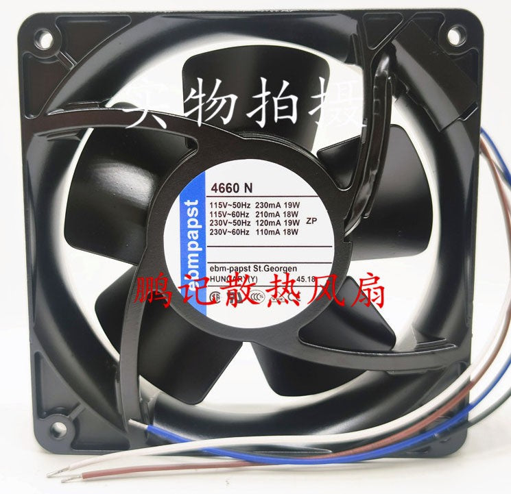 Ebmpapst 4660N 115/230V 18W 19W 4wires Cooling Fan Ebmpapst 4660N 115/230V 18W 19W 4wires Cooling Fan